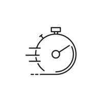 accelerated stopwatch vector icon