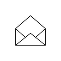 open envelope vector icon
