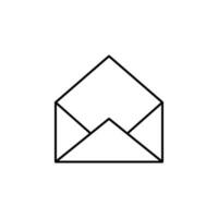 open envelope vector icon