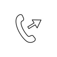 outgoing call vector icon