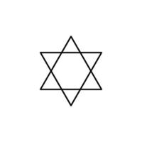 star of David outline vector icon