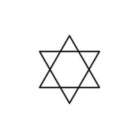 star of David outline vector icon