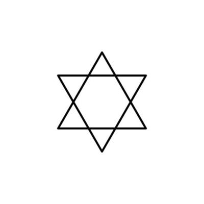 star of David outline vector icon