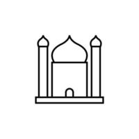 mosque outline vector icon