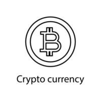 cripto moneda moneda vector icono