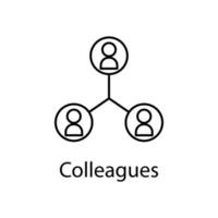 colleagues chain vector icon