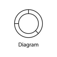 pie diagram vector icon