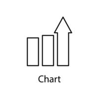 chart with arrow vector icon