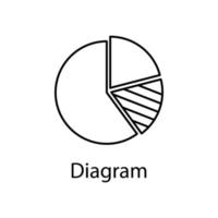 tarta diagrama vector icono