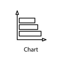 horizontal chart vector icon