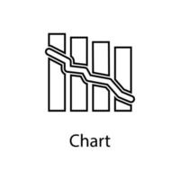 down chart vector icon