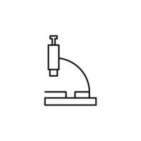 microscope outline vector icon