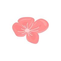 Nature background with blossom branch of pink flowers and butterfly vector icon