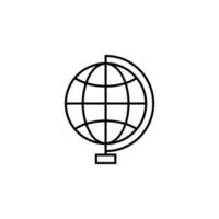 globe outline vector icon