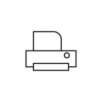 Printer outline vector icon