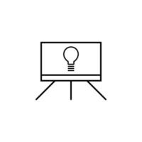 projector screen outline vector icon