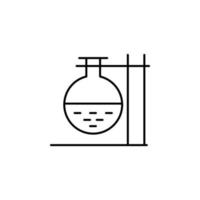 laboratory flask outline vector icon