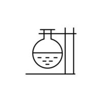 laboratory flask outline vector icon