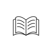 open notebook outline vector icon