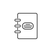 notebook outline vector icon