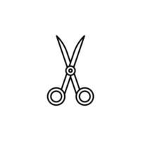 scissors outline vector icon