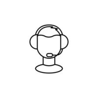 dispatcher outline vector icon