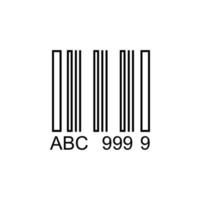 bar code outline vector icon