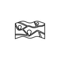 map outline vector icon