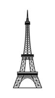 eiffel torre símbolo de París, Francia vector icono