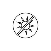 el rayos de el Dom son prohibido vector icono