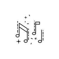 musical notas oscuridad estilo vector icono