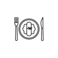 cutlery dusk style vector icon