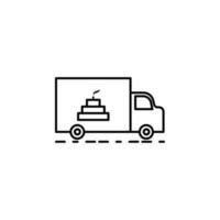 cake delivery dusk style vector icon