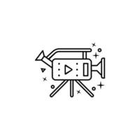 camera dusk style vector icon