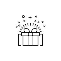 holiday gift dusk style vector icon