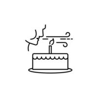 blow outcandle oncake dusk style vector icon