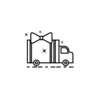 gift delivery dusk style vector icon