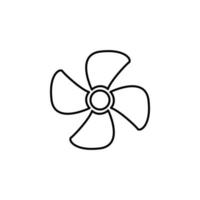 propeller outline vector icon