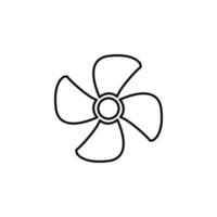 propeller outline vector icon