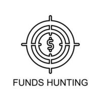 funds hunting vector icon