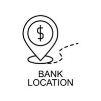 bank location vector icon