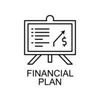 financiero plan vector icono