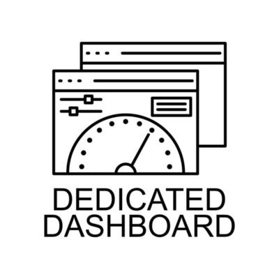 dedicated dashboard vector icon