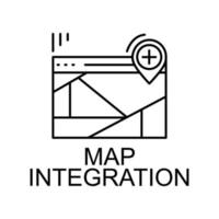 mapa integración vector icono