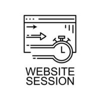 sitio web sesión vector icono