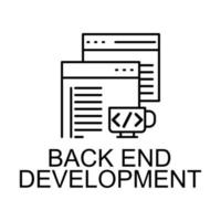 back end development vector icon