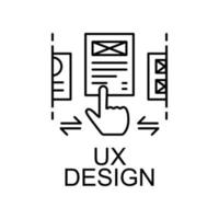 icono de vector de diseño de experiencia de usuario