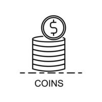 coins vector icon