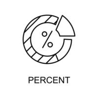 percent pie vector icon