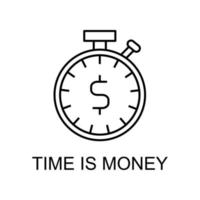 time is money vector icon